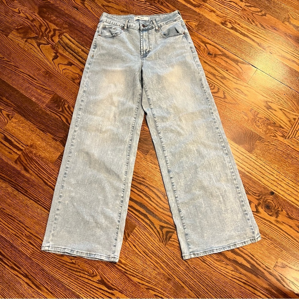 Re/Done Refrain Los Angeles Wide Leg Jeans 29 Light Wash High Rise Straight Leg